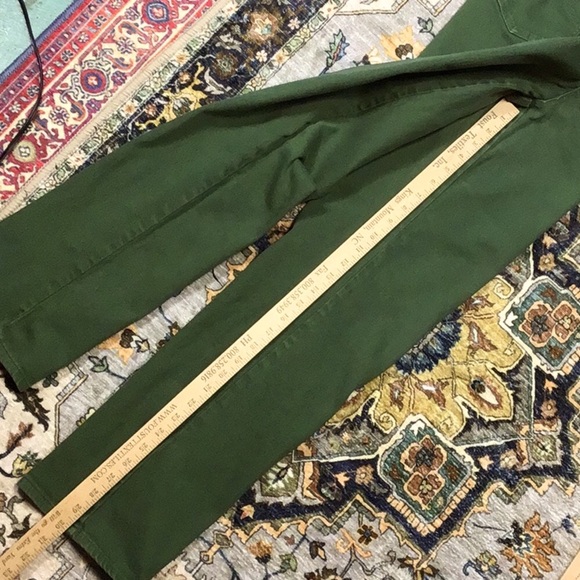 🦚 90s GEIGER Collections Green Straight Leg High Rise Zip Front - Picture 5 of 7